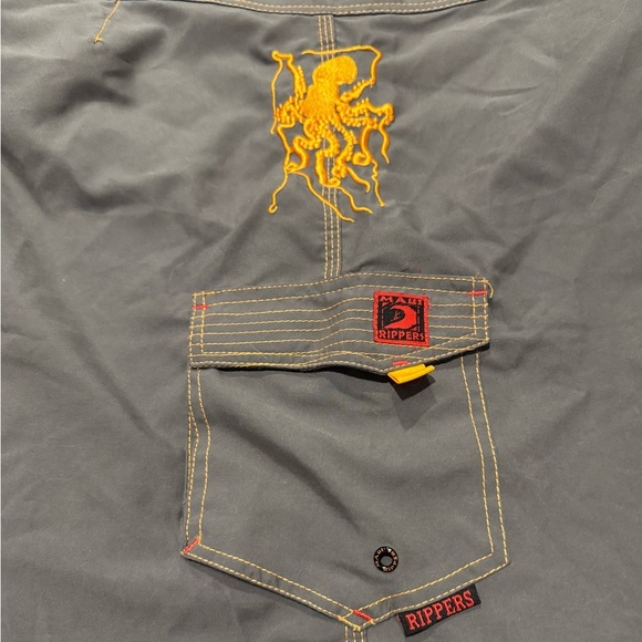 Maui Rippers HAWAIIAN OCTO TAKO FISHING Tactical Board Shorts Size 42 - Picture 7 of 11